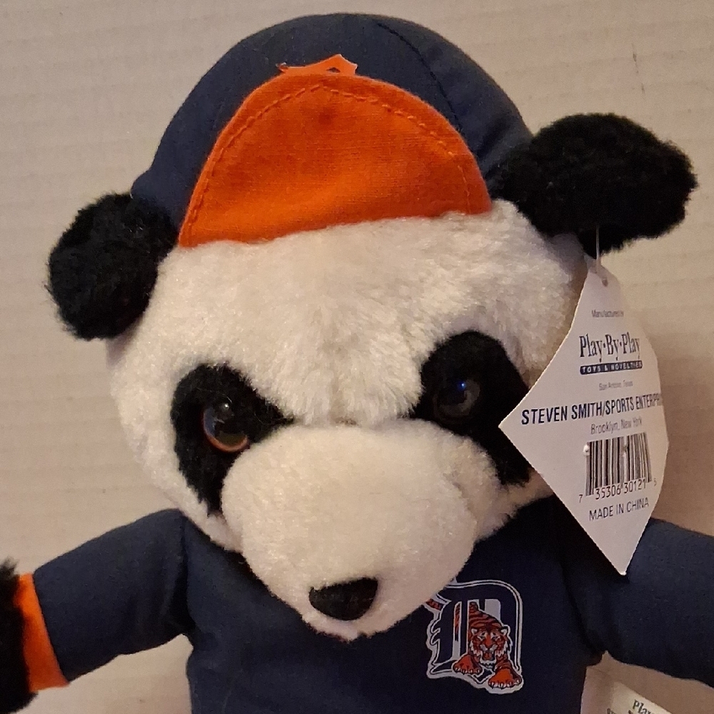 Tigers Panda Plush Toy with Blue and Orange Outfit